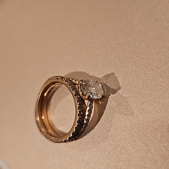 Rose Gold wedding band set - Picture 3 of 3